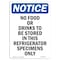 Signmission Safety Sign, OSHA Notice, 14" Height, Aluminum, No Food Or Drinks To Be Stored Sign, Portrait OS-NS-A-1014-V-14623 - alternate 1